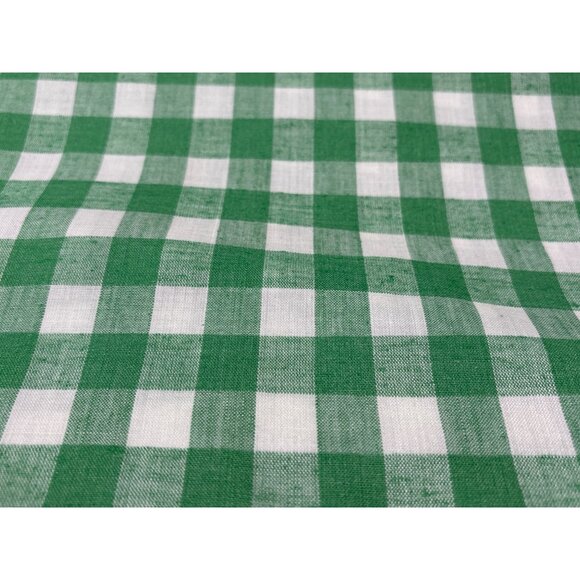 Green & White Gingham Fabric 1/2 yard x 36" Cotton For Sewing & Crafts - Picture 4 of 5